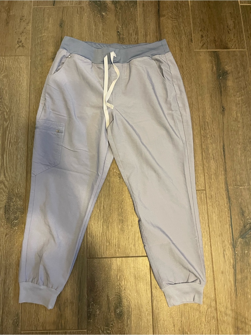 FIGS Vapor Blue Space Dye Slim Jogger Scrub Pants Size L Petite